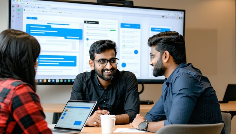 Digi Praveen team collaborating on digital marketing strategies