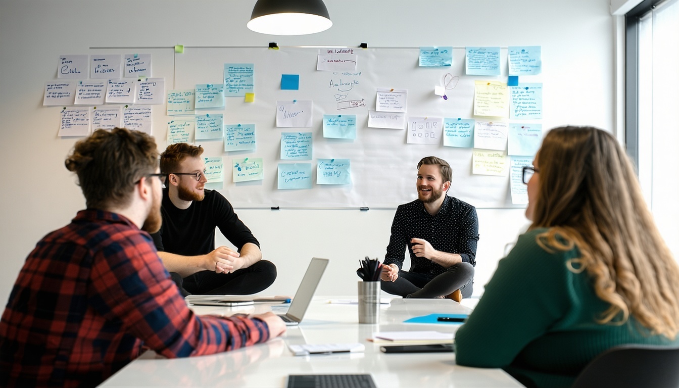 Content creation team brainstorming