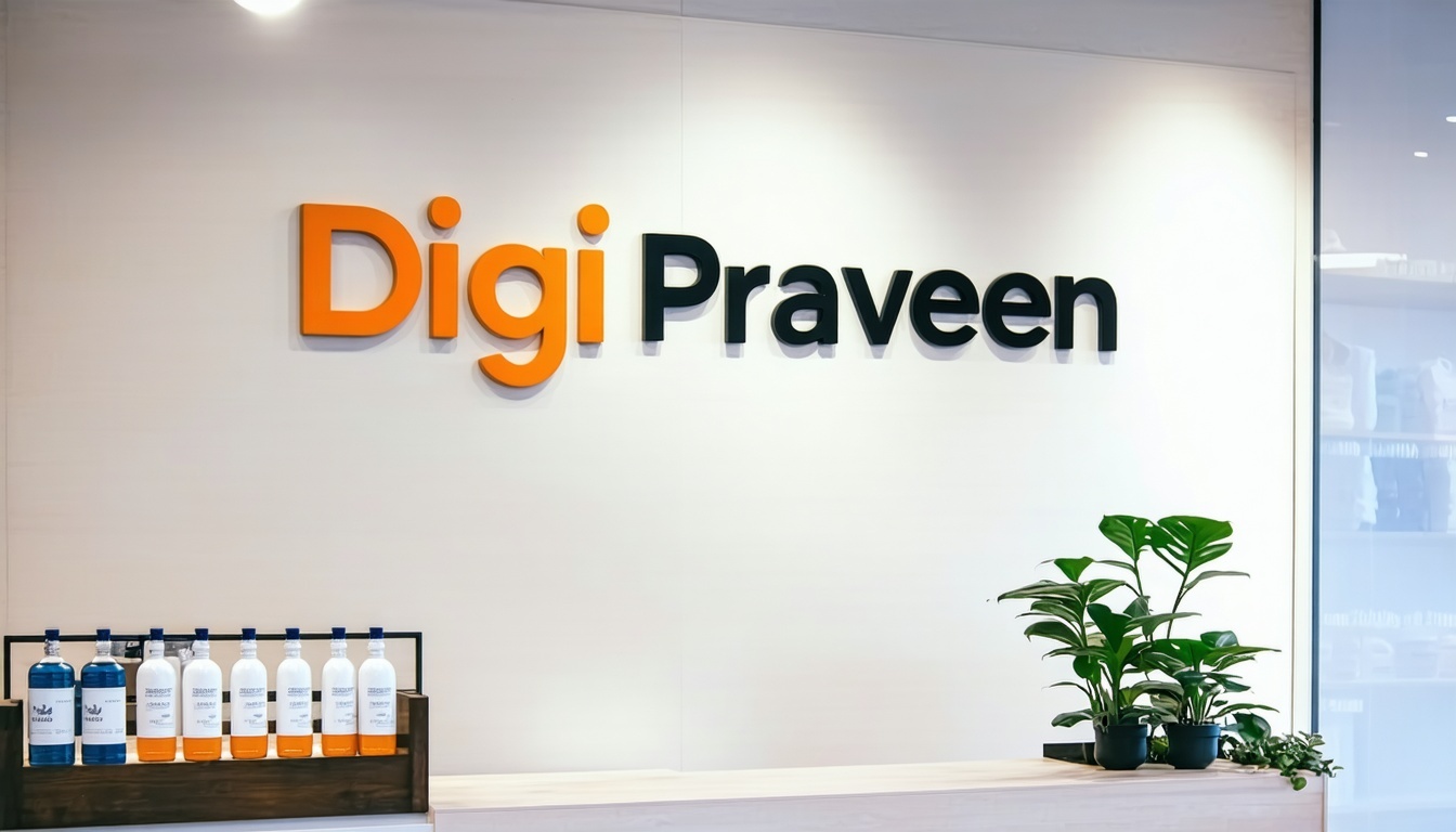 Logo of a retail brand using Digi Praveen
