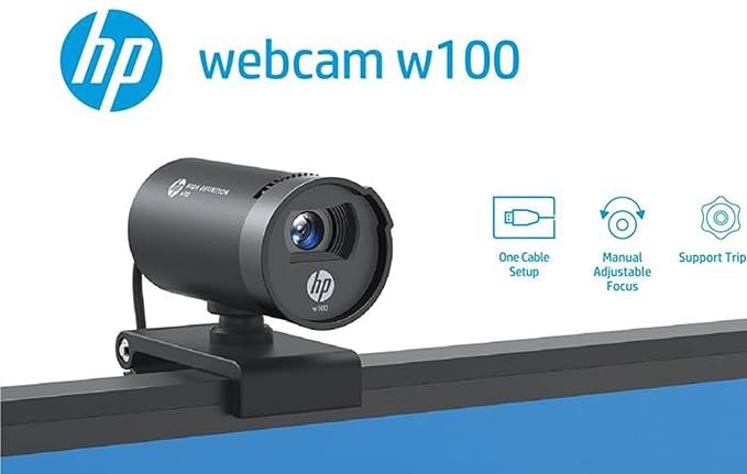 HP w100 480P Digital Webcam with Built-in Mic